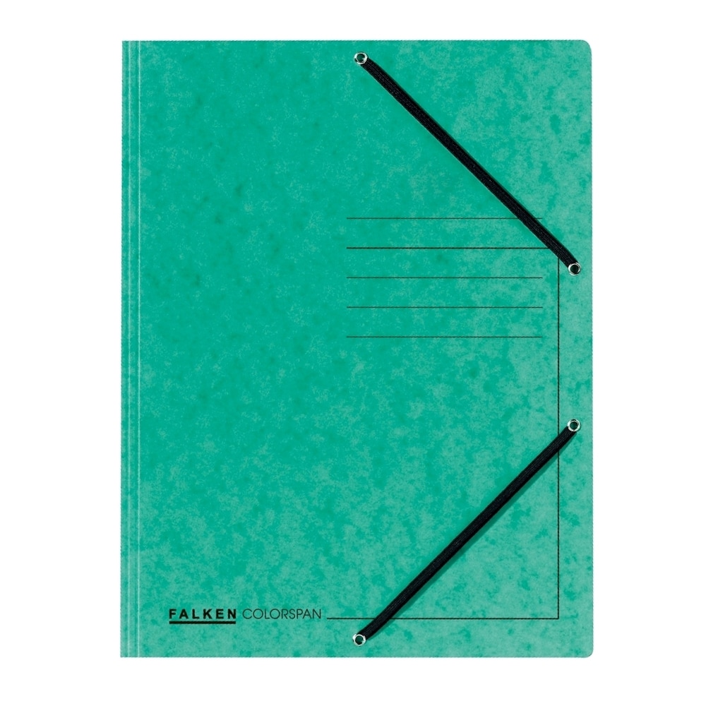 Dosar plic cu elastic FALKEN, A4, carton, verde