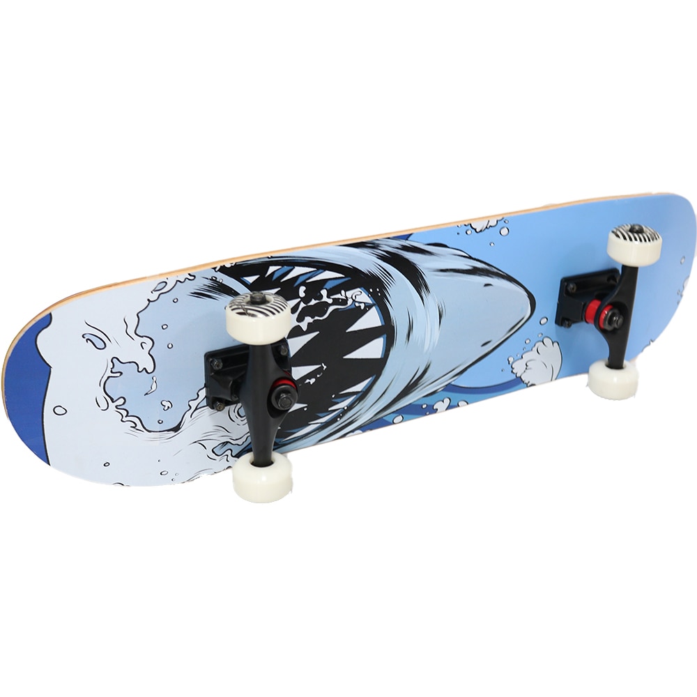 Skateboard MYRIA MY7216 Shark, 79 x 20 cm, lemn, albastru