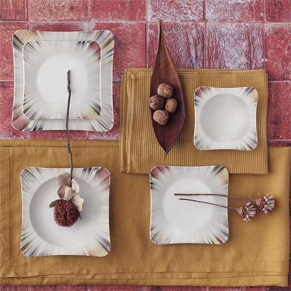 Set de masa GURAL Spinoza GBSSPN24Y4100725, 24 piese, portelan