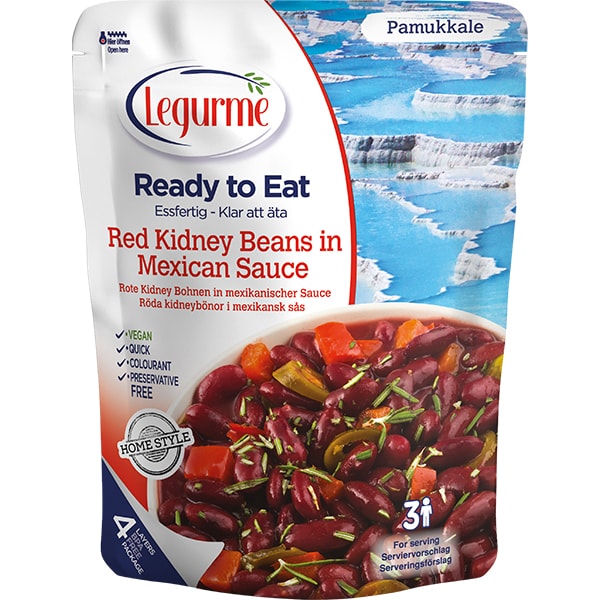 Fasole rosie in sos mexican LEGURME, 400g, 3 bucati