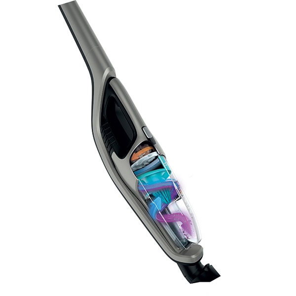 Aspirator vertical PowerPro Aqua 3in1 PHILIPS FC6408/01, 0.6l, 25.2V, autonomie max 60 min, PowerCyclone, argintiu-negru 