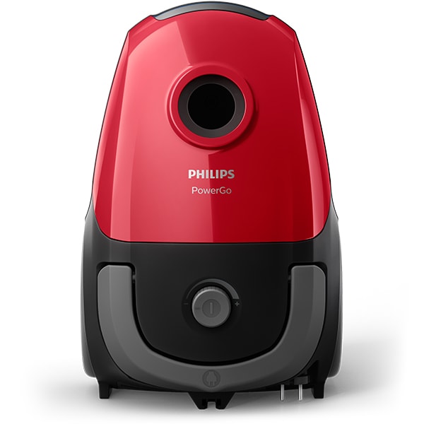 Aspirator cu sac PHILIPS PowerGo FC8243/09, 3l, 750W, 77dB, rosu-negru