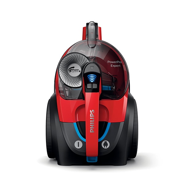 Aspirator fara sac PHILIPS PowerPro Expert FC9729/09, 2l, 900W, 75dB, rosu-negru
