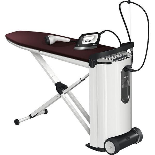 Statie de calcat MIELE Fashion Master B4847, 2200W, 100g/min, 1.25l, talpa inox, alb-gri inchis