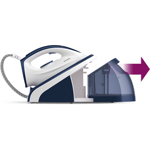 Statie de calcat PHILIPS HI5916/20, 2400W, 180g/min, 1.1l, talpa ceramica, alb-albastru