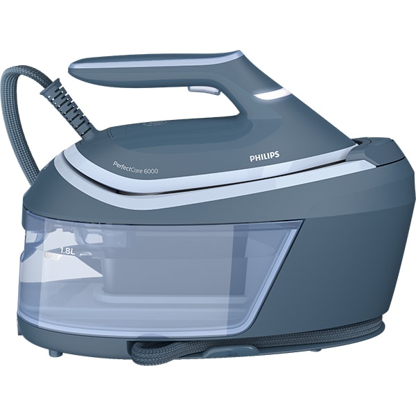 Statie de calcat PHILIPS Seria 6000 PSG6042/20, 2400W, 550g/min, 1.8l, talpa SteamGlide Advanced, albastru