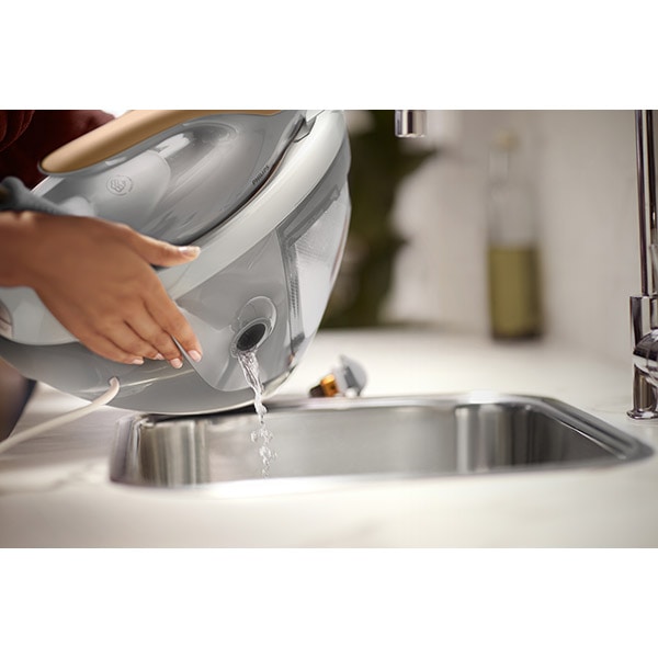 Statie de calcat PHILIPS PerfectCare seria 7000 PSG7040/10, 2100W, 600g/min, 1.8l, talpa SteamGlide Elite, alb-auriu