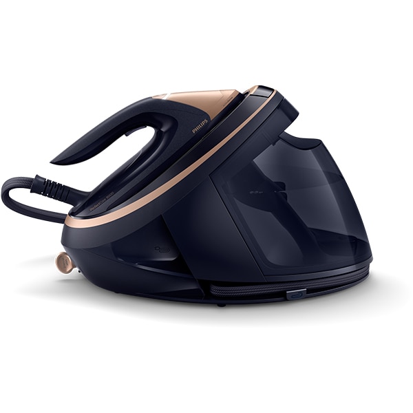 Statie de calcat PHILIPS PerfectCare PSG9050/20, 3100W, 750g/min, 1.8l, talpa SteamGlide Elite, negru-auriu