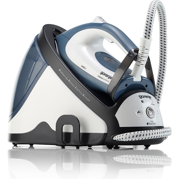 Statie de calcat GORENJE Supreme SGH2400BB, 2400W, 600g/min, 1.7l, talpa ceramica, alb-albastru deschis 