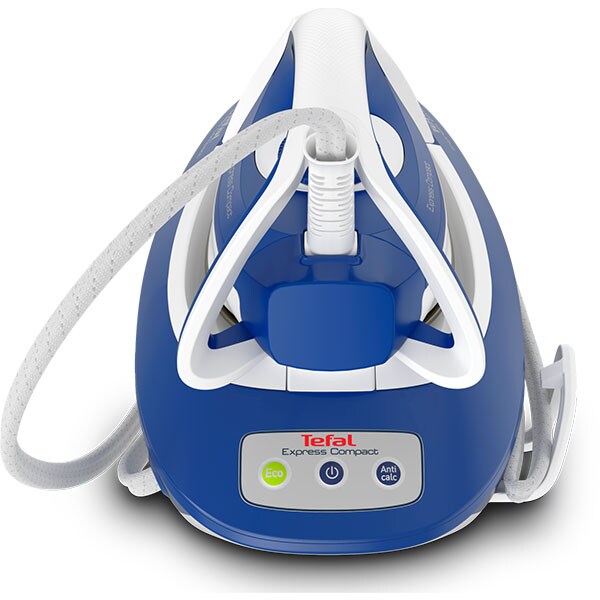 Statie de calcat TEFAL Express Compact SV7112E0, 2600W, 360g/min, 1.7l, talpa Xpress Glide, alb-albastru