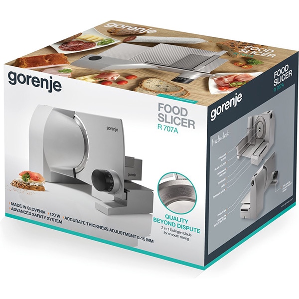 Feliator GORENJE R707A, 120W, grosime feliere 0-15 mm, argintiu