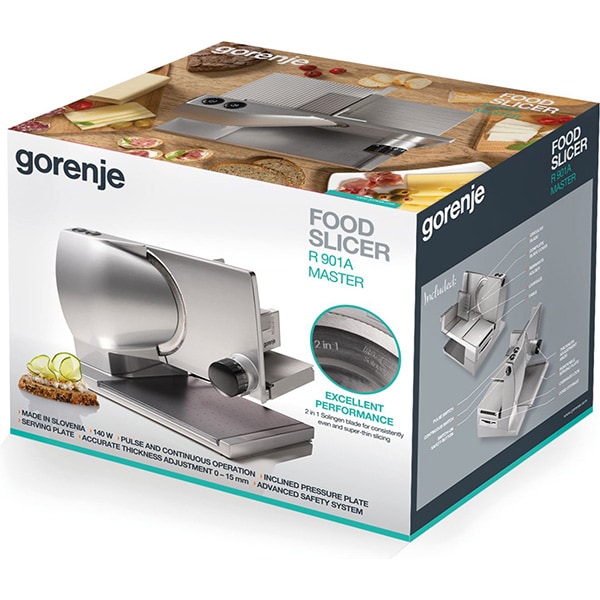 Feliator GORENJE R901A, 140W, grosime feliere 0-17 mm, argintiu