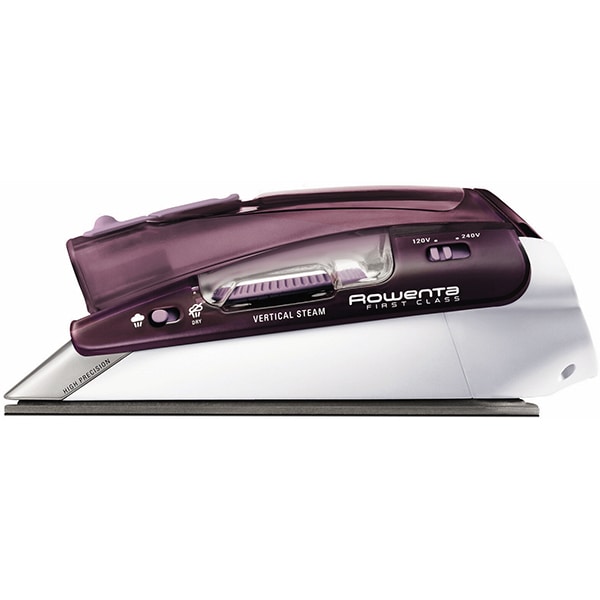 Fier de calcat pentru voiaj ROWENTA First Class DA1511F1, 1000W, 45g/min, 70ml, talpa Microsteam 200 Stainless Steel, alb-violet