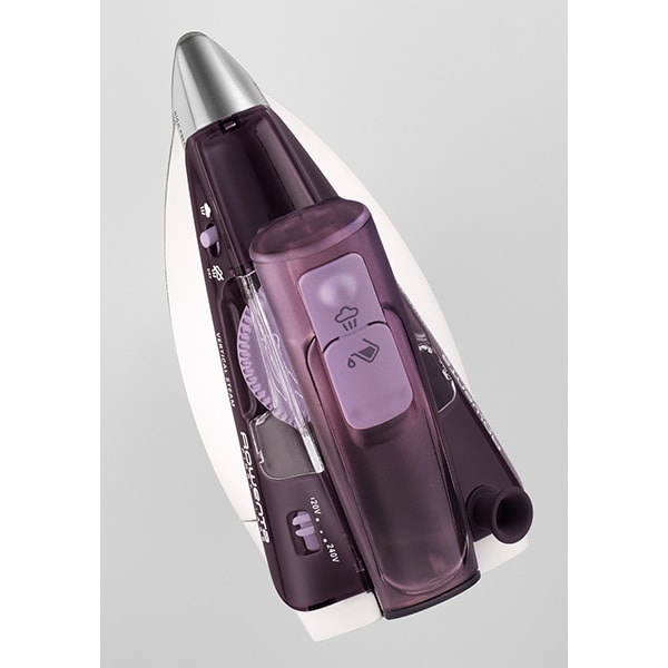 Fier de calcat pentru voiaj ROWENTA First Class DA1511F1, 1000W, 45g/min, 70ml, talpa Microsteam 200 Stainless Steel, alb-violet