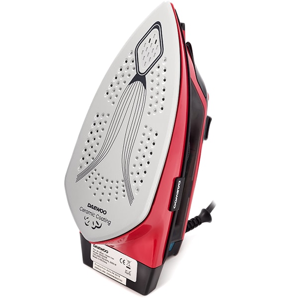 Fier de calcat DAEWOO DSI3000R, 3000W, 280ml, talpa ceramica, rosu-negru