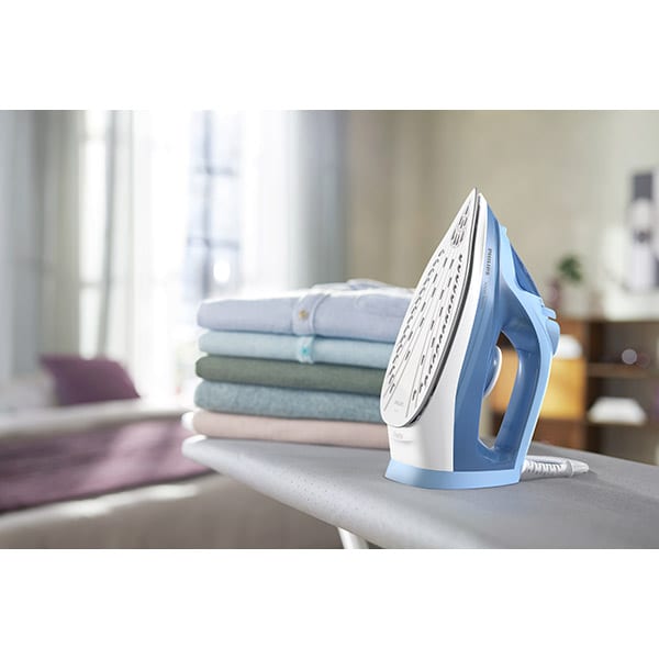 Fier de calcat PHILIPS Seria 3000 DST3020/20, 2200W, 160g/min, 300ml, talpa ceramica, albastru-alb
