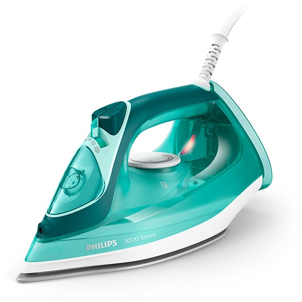 Fier de calcat PHILIPS Seria 3000 DST3030/70, 2200W, 180g/min, 300ml, talpa ceramica, verde-alb