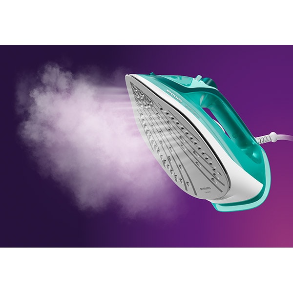 Fier de calcat PHILIPS Seria 3000 DST3030/70, 2200W, 180g/min, 300ml, talpa ceramica, verde-alb