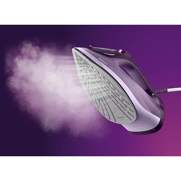 Fier de calcat PHILIPS DST6009/30, 2600W, 230g/min, 550ml, talpa ceramica, violet
