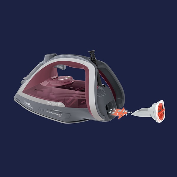 Fier de calcat TEFAL UltraGliss Plus FV6840E0, 2800W, 260g/min, 270ml, talpa Durilium AirGlide, visiniu-gri