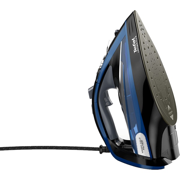 Fier de calcat TEFAL Ultimate Pure FV9848E0, 3200W, 260g/min, 350ml, talpa Durilium, negru-albastru