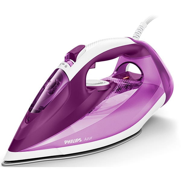 Fier de calcat PHILIPS Azur GC4543/30, 2500W, 210g/min, talpa SteamGlide Plus, alb-mov