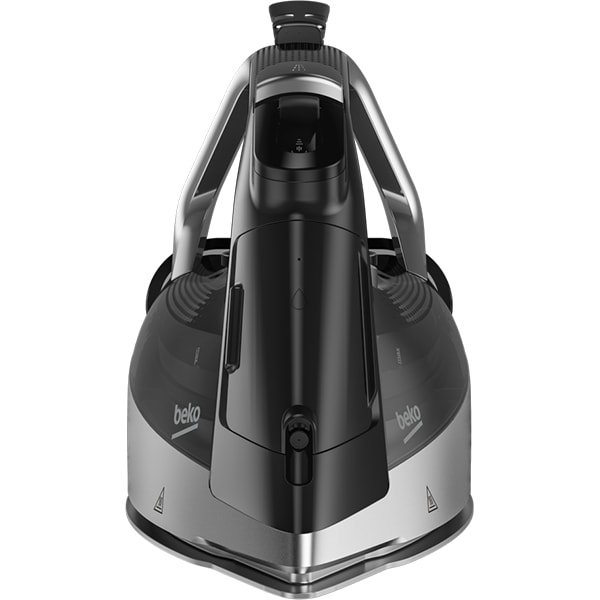 Fier de calcat BEKO Future Iron SIM5124A, 2400W, 230g/min, 350ml, talpa Soft Glide, negru-argintiu