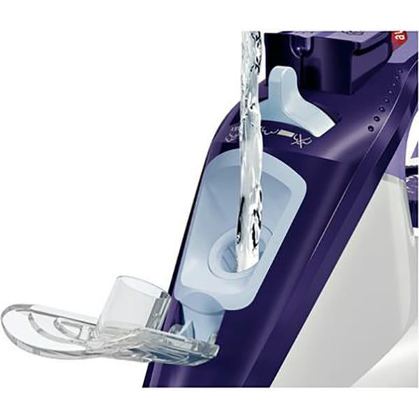 Fier de calcat BOSCH Sensixx'x DA30 Secure TDA3026110, 2600W, 160g/min, 320ml, talpa Ceranium Glissee, alb-mov