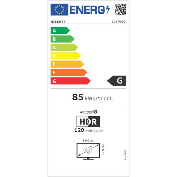 Televizor LED Smart HISENSE 50E76GQ, Ultra HD 4K, 127cm