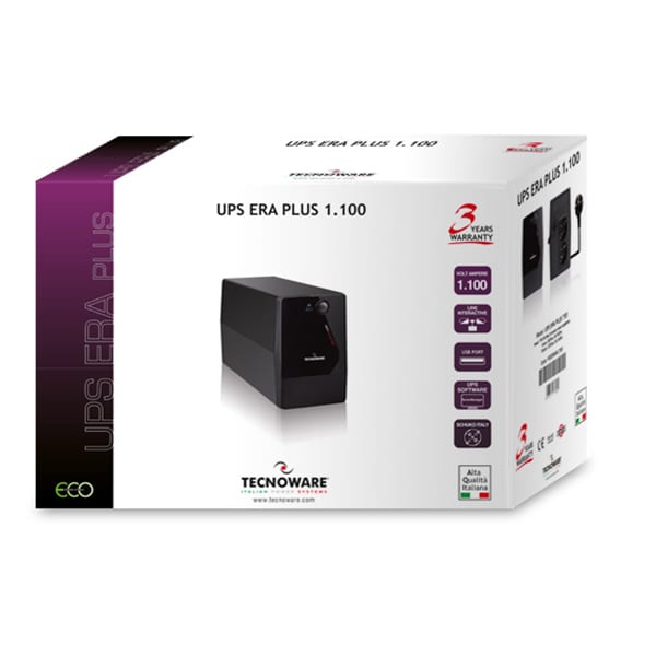 Unitate UPS TECNOWARE Era Plus 1100, 1100VA, Schuko, AVR