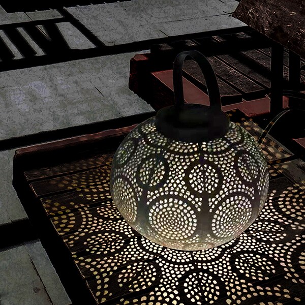 Lampa solara decorativa FLINK FK-LS-HY202003, 0.15W, 8lm, IP44, turcoaz