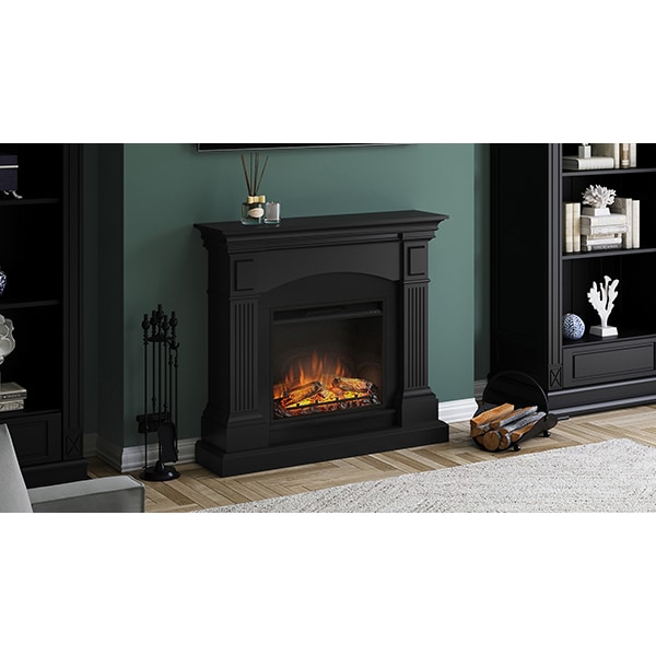 Semineu electric TAGU Magna Deep Black, 1500W, Focar 3D, Telecomanda, Negru