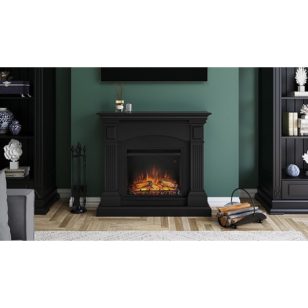 Semineu electric TAGU Magna Deep Black, 1500W, Focar 3D, Telecomanda, Negru