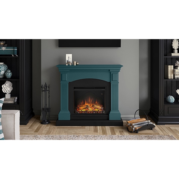 Semineu electric TAGU Magna Soft Turquoise, 1500W,Focar 3D, Telecomanda, Turcoaz