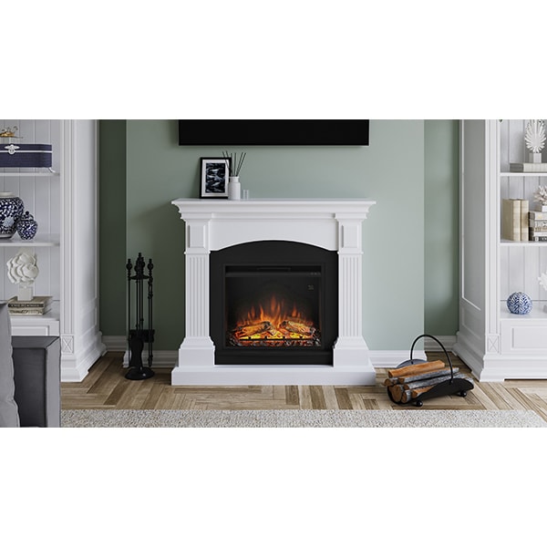 Semineu electric TAGU Magna Pure White, 1500W, Focar 3D, Telecomanda, Alb Pur