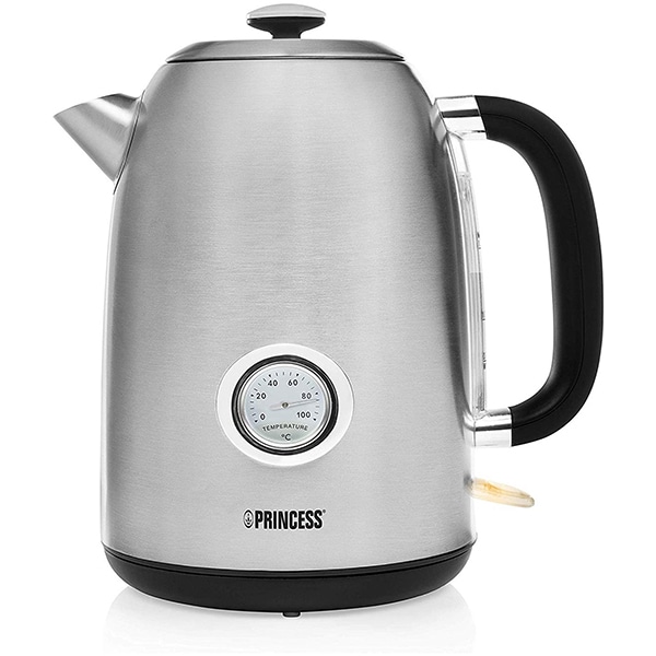 Fierbator apa PRINCESS Retro 123602801001, 1.7l, 3000W, argintiu-negru