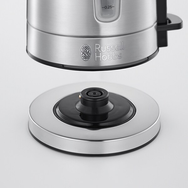 Fierbator apa RUSSELL HOBBS Compact Home Brushed 24190-70, 0.8l, 2200W, argintiu-negru