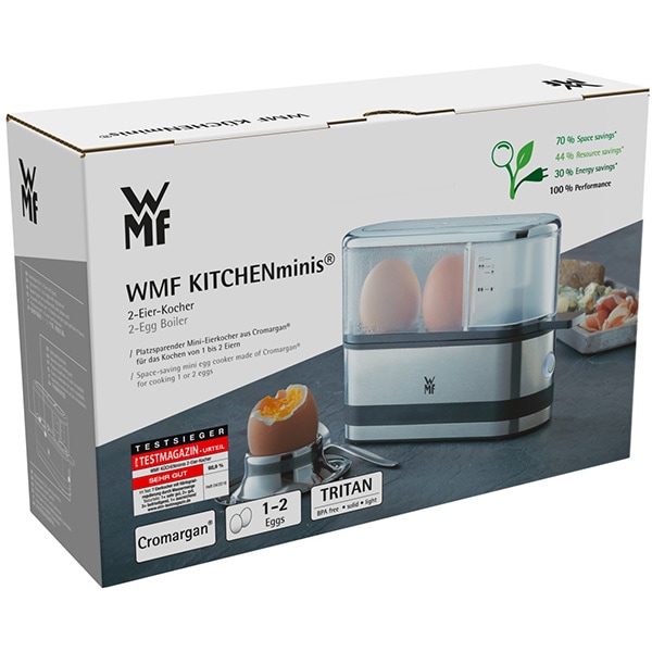 Fierbator oua WMF Kitchenminis 415020011, 250W, argintiu-negru
