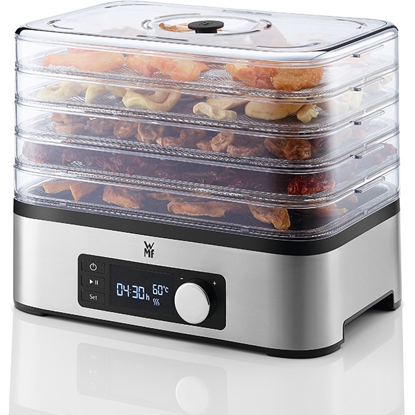 Aparat de deshidratrat WMF Kitchenminis Snack to go 415250011, 220W, argintiu-negru