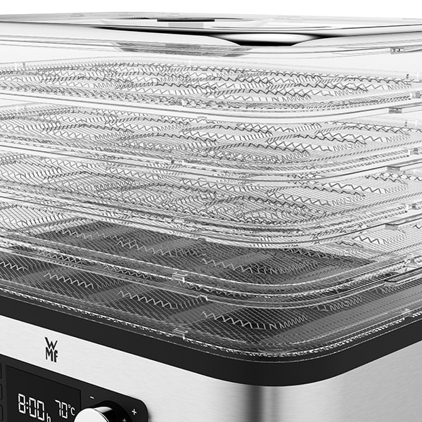 Aparat de deshidratrat WMF Kitchenminis Snack to go 415250011, 220W, argintiu-negru