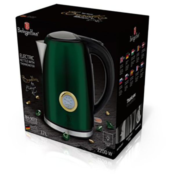Fierbator apa BERLINGER HAUS BH/9072, 1.7l, 2200W, verde inchis-argintiu
