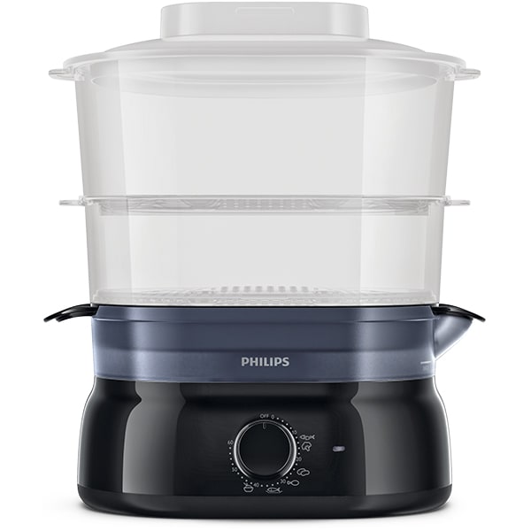 Aparat de gatit la aburi PHILIPS HD9116/90, 2 cosuri, 5l, 900W, negru