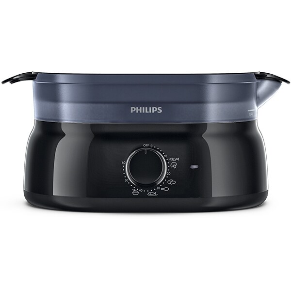 Aparat de gatit la aburi PHILIPS HD9116/90, 2 cosuri, 5l, 900W, negru