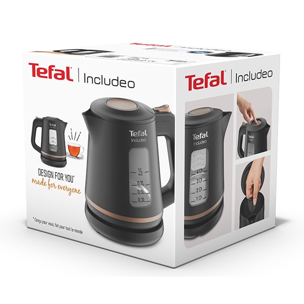Fierbator apa TEFAL Includeo KI533811, 1l, 1800W, negru