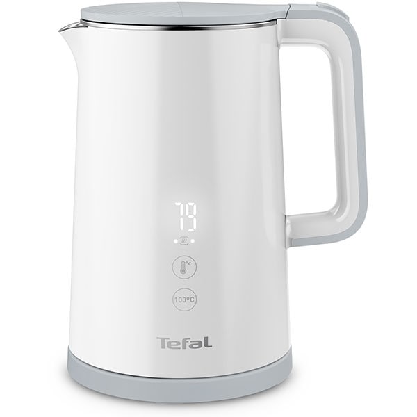 Fierbator apa TEFAL Sense KO693110, 1.5l, 1800W, 5 trepte temperatura, alb-gri