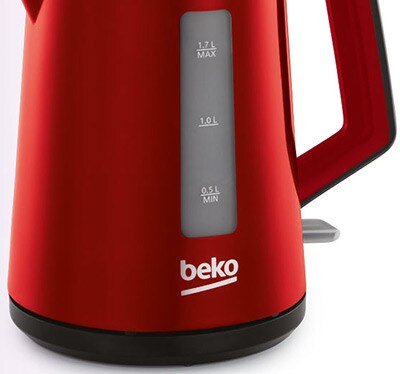 Fierbator apa BEKO WKM4226R, 1.7l, 2200W, rosu-negru