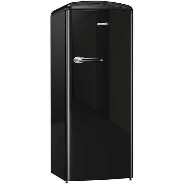 Frigider cu o usa GORENJE Retro ORB152BK, 254 l, H 154 cm, Clasa A++, negru