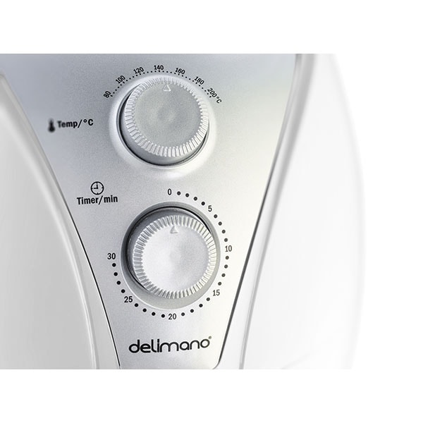 Friteuza cu aer cald DELIMANO 110051936, 2.5kg, 1500W, alb-argintiu