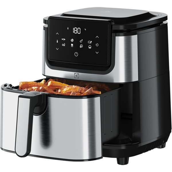 Friteuza cu aer cald ELECTROLUX Explore 6 E6AF1-4ST, 2kg, 3.5l, 1500W, argintiu-negru