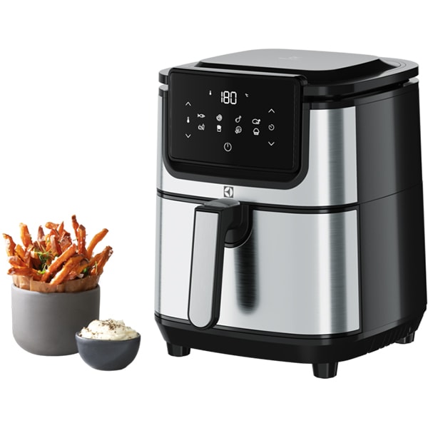 Friteuza cu aer cald ELECTROLUX Explore 6 E6AF1-4ST, 2kg, 3.5l, 1500W, argintiu-negru